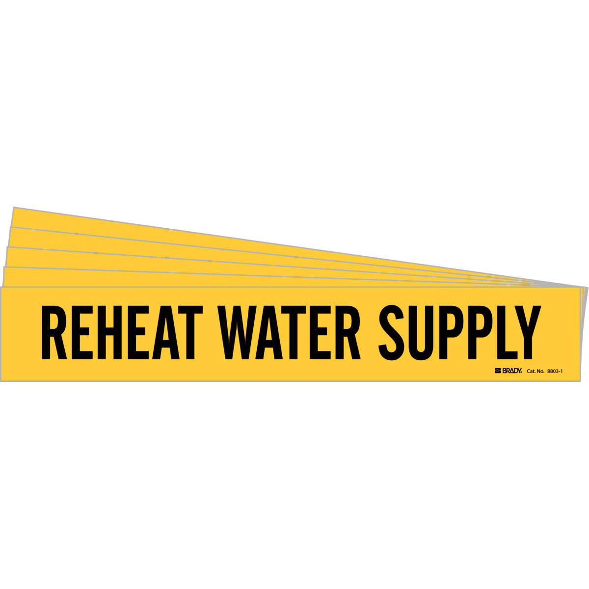 Reheat Water Supply Pipe Marker BK/YL PK