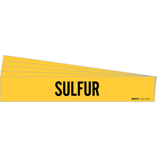 Sulfur Pipe Marker Style 1 BK on YL PK