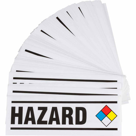 B946,3.5"HX10"W, HAZARD, NFPA, 25/PK