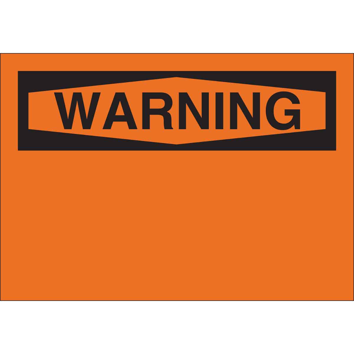 B555 7X10 BLK/ORG WARNING (HEADER ONLY)