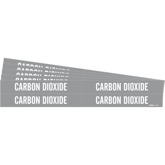 CARBON DIOXIDE Pipe Marker 4 WT/Gray PK