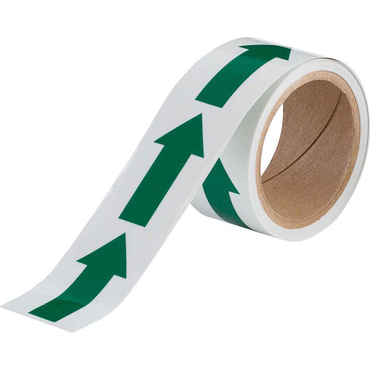 B324 2"X5YD GRN/GLO ARROW TAPE