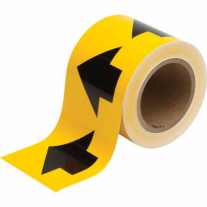 B302 3"X30 YDS BLK/YEL ARROW TAPE