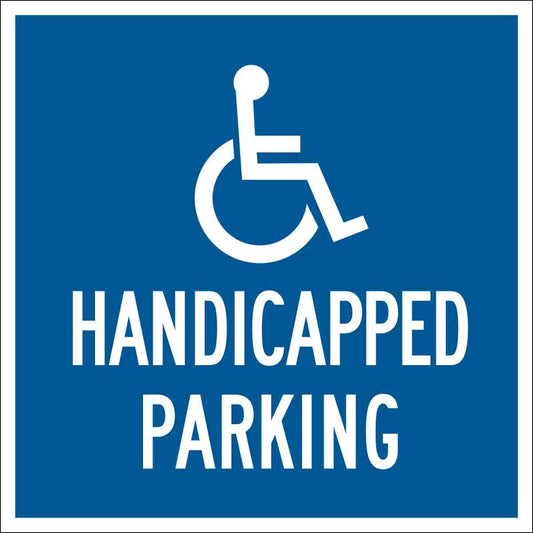 B120,9X9,BLU/WHT,HANDICAPPED PARKING