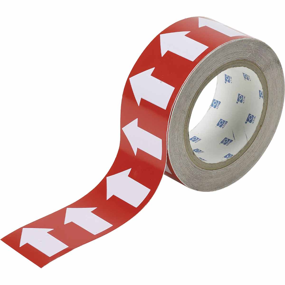 B302 2"X30 YDS WHT/RED ARROW TAPE