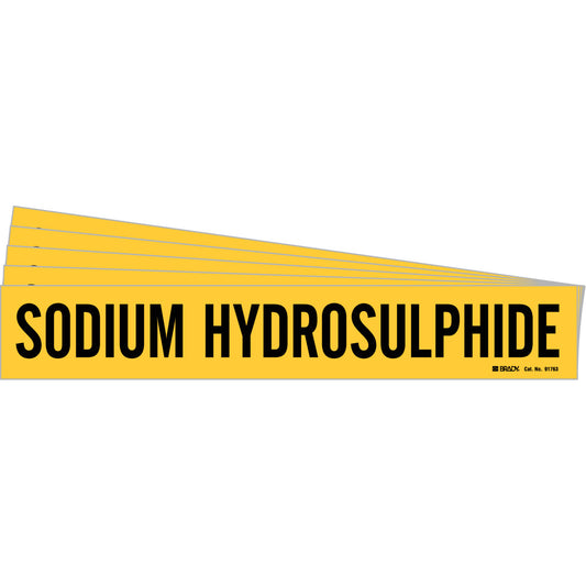 Pipe Mrk SODIUM HYDROSULPHIDE BK/YL PK