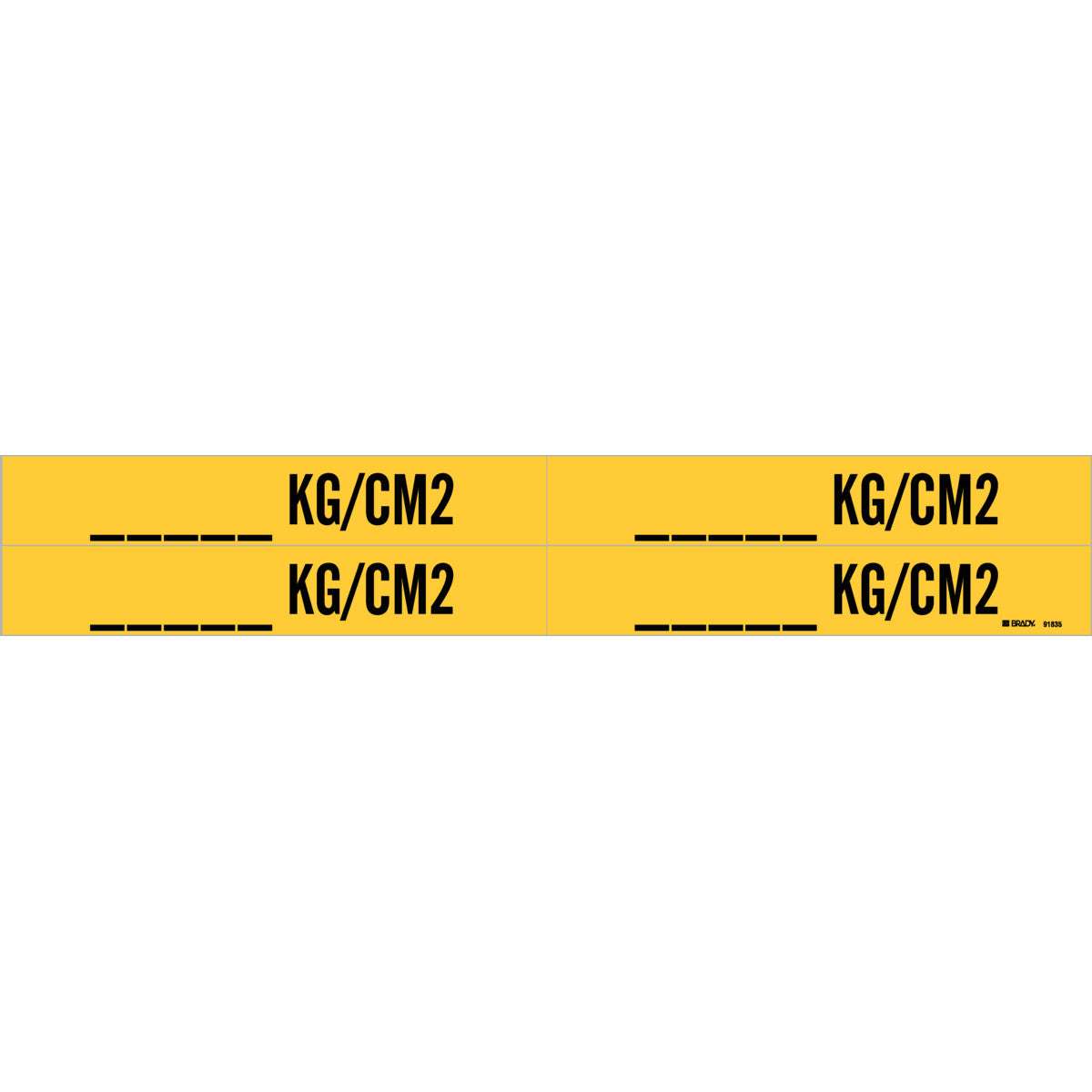 Pipe Marker Style 1 BK on YL PK