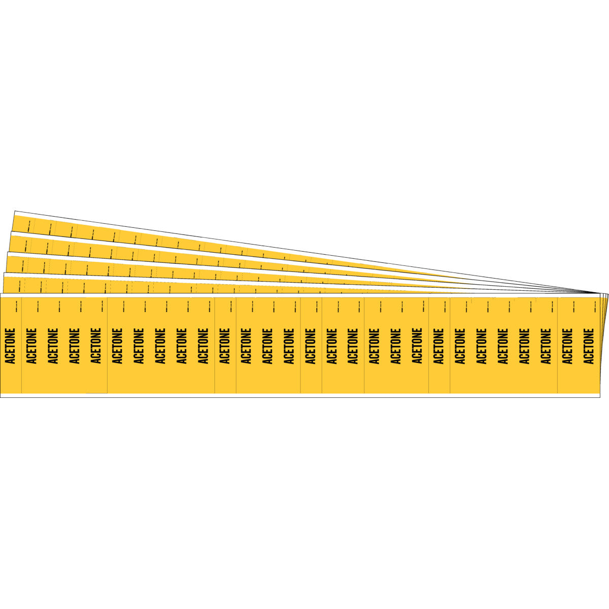 Acetone Pipe Marker Style 28 BK on YL PK