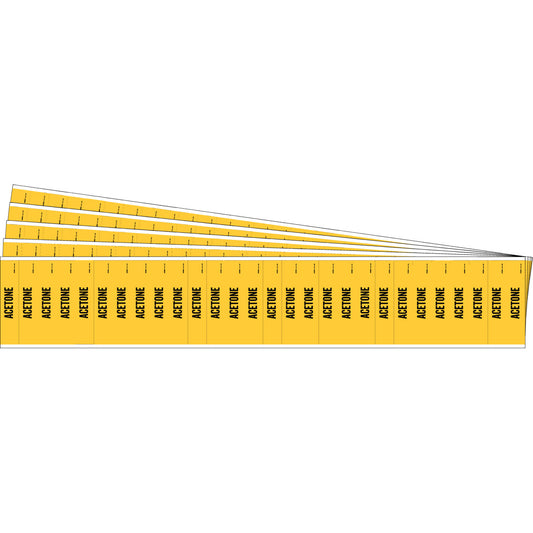 Acetone Pipe Marker Style 28 BK on YL PK