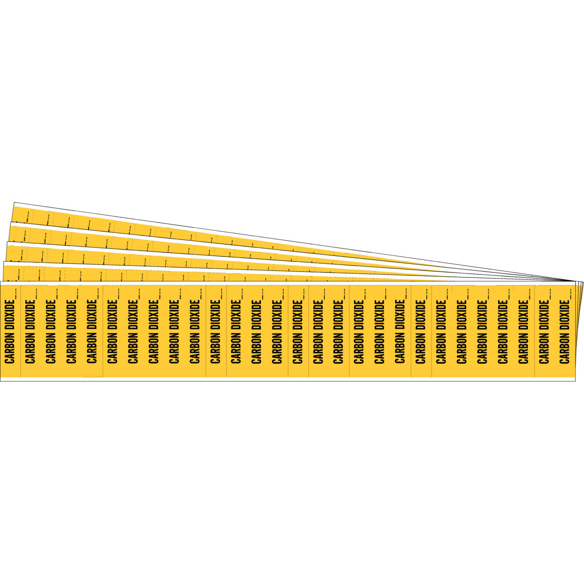 CARBON DIOXIDE Pipe Marker 28 BK/YL PK
