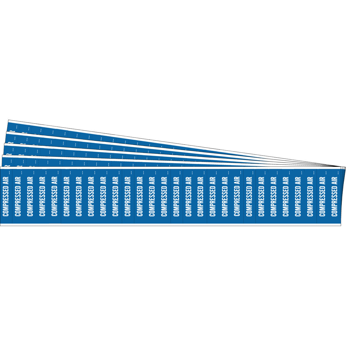 COMPRESSED AIR Pipe Marker 28 WT/BL PK