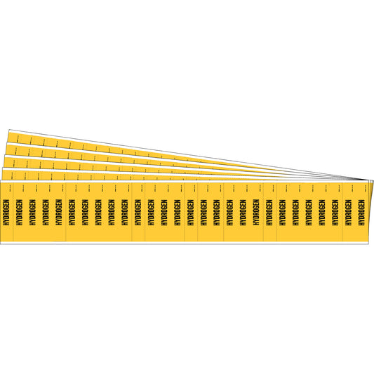 HYDROGEN Pipe Marker Sty 28 BK on YL PK