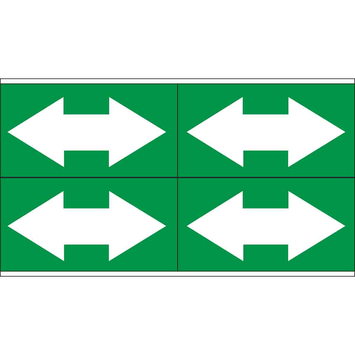 B946 WHT/GRN STYLE 4 DOUBLE ARROW