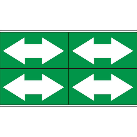 B946 WHT/GRN STYLE 4 DOUBLE ARROW