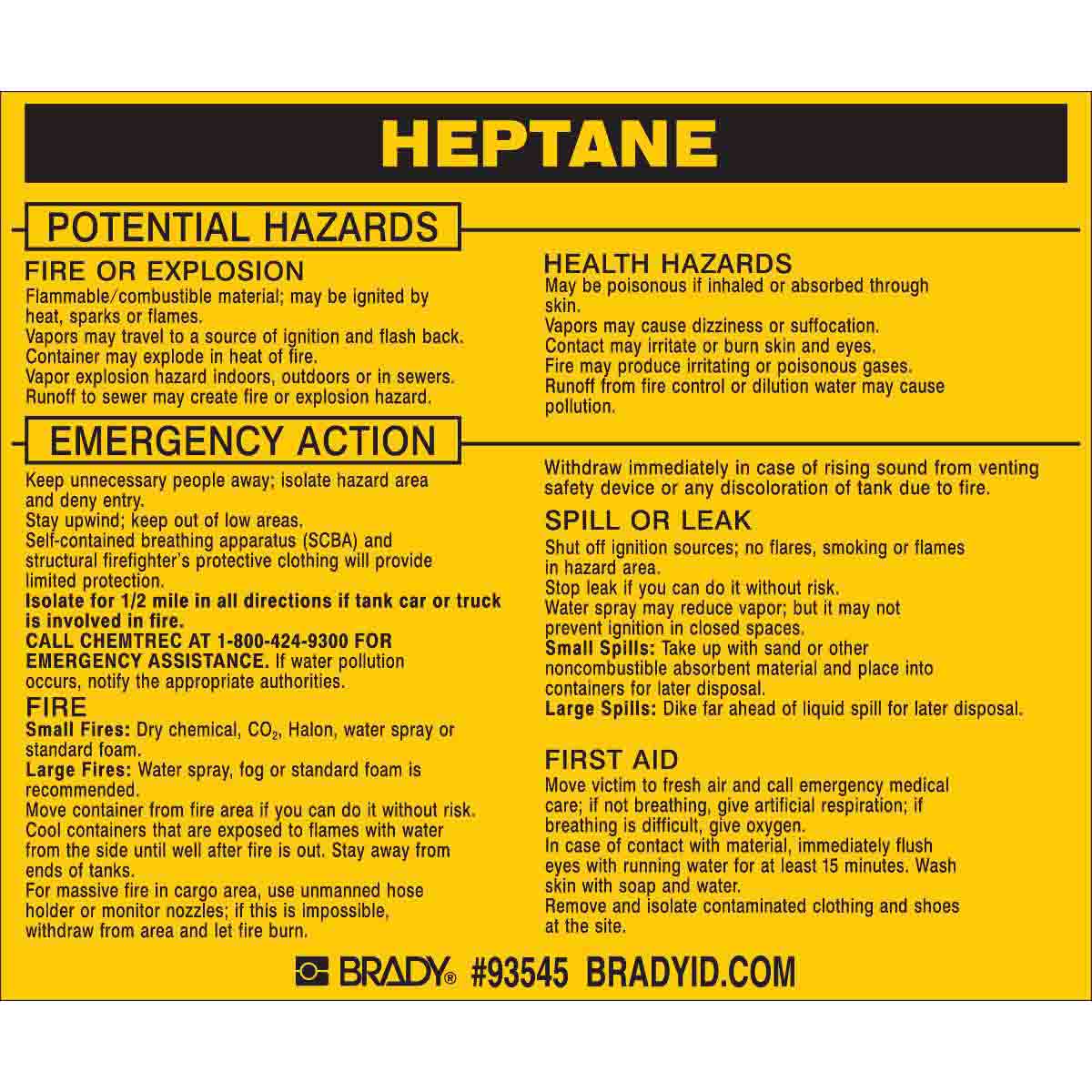 HEPTANE Labels 3.75x4.5 BK/YL