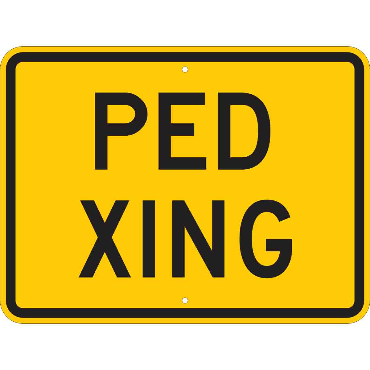 18X24 BLK/YEL TRAFFIC PED XING HIP