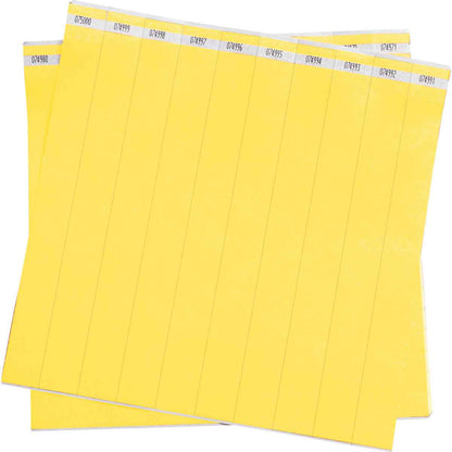 WRISTBAND TYVEK 1IN WIDE DAYGLOW YELLOW