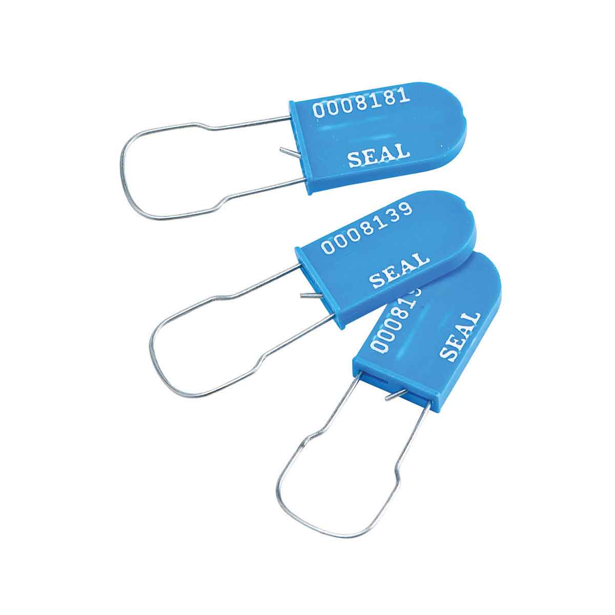 PLASTIC PADLOCK SEALS GALVANIZED BLUE