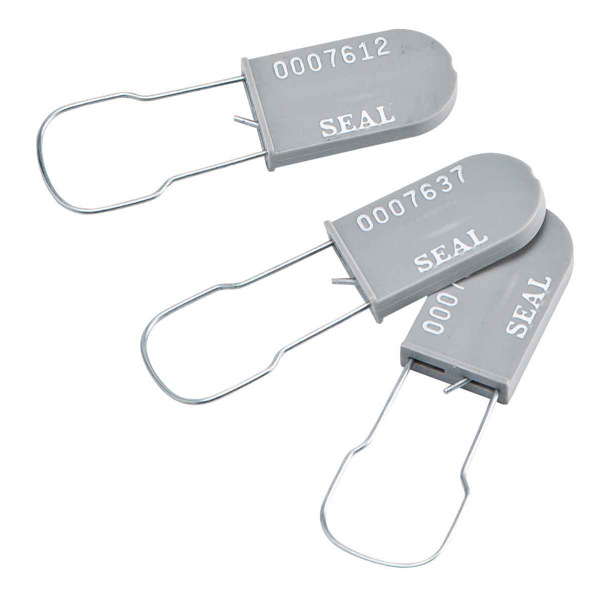 PLASTIC PADLOCK SEALS GALVANIZED GRAY