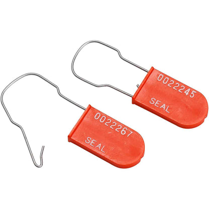PLASTIC PADLOCK SEALS GALVANIZED ORANGE