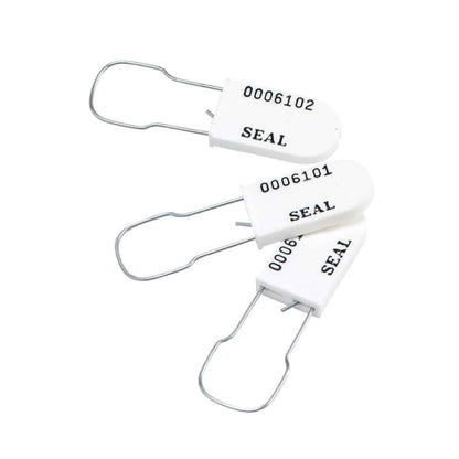 PLASTIC PADLOCK SEALS GALVANIZED WHITE