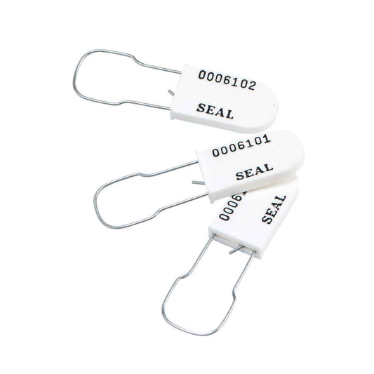PLASTIC PADLOCK SEALS GALVANIZED WHITE