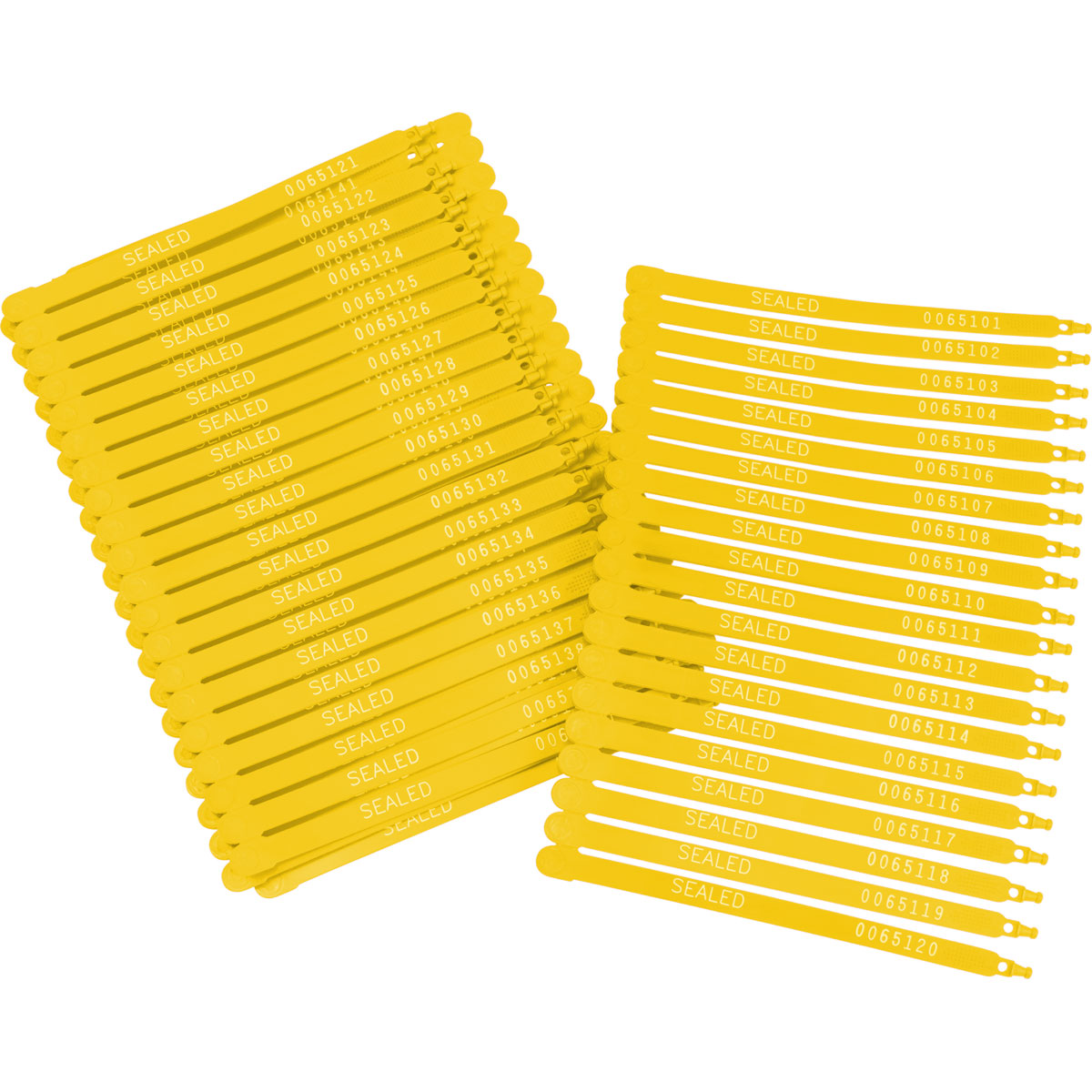 TRUCK SEALS 7.5" YELLOW 100/PACK