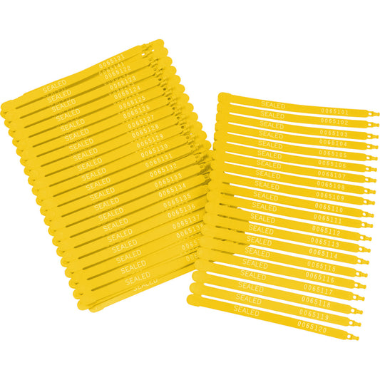 TRUCK SEALS 7.5" YELLOW 100/PACK