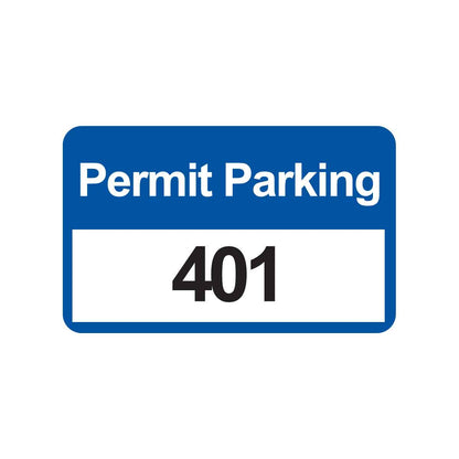 BUMPER TAGS, 401-500, BLUE