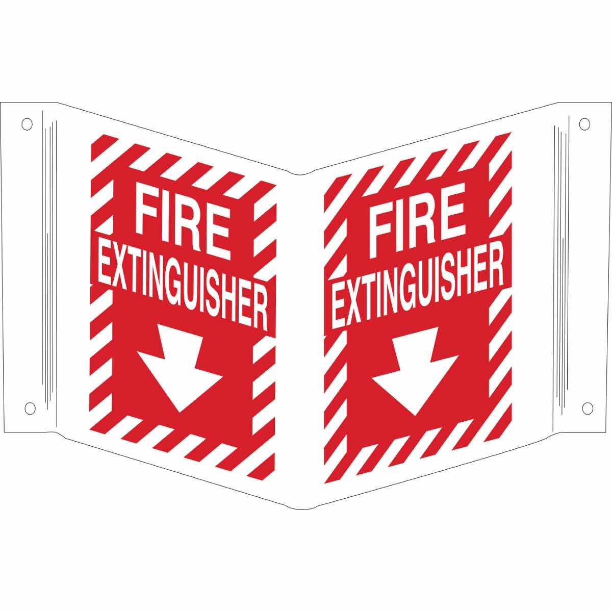 B450,12.5X18", HI VIS, V-STYLE, FIRE EXT