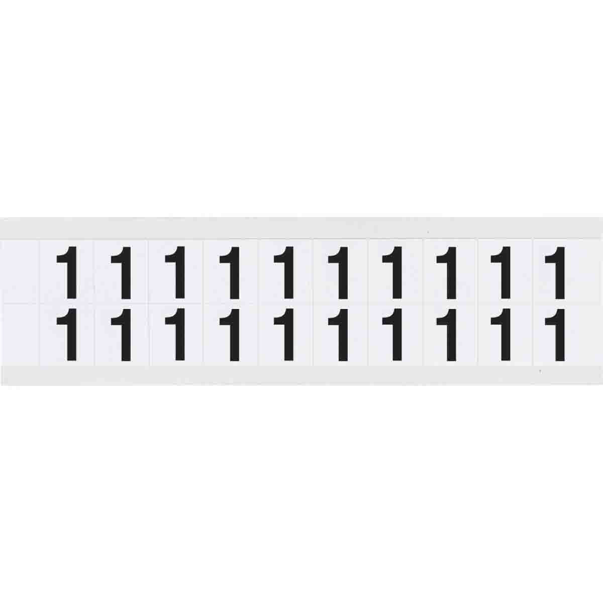 0.625" Vinyl N&L Black on White 1 20/PK