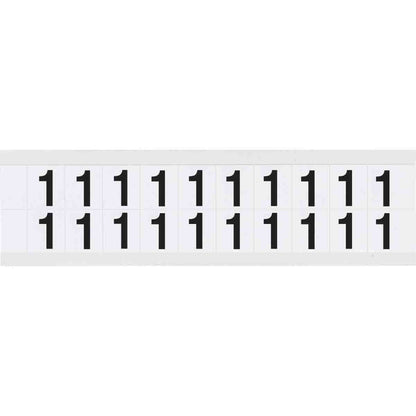 0.625" Vinyl N&L Black on White 1 20/PK
