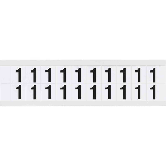 0.625" Vinyl N&L Black on White 1 20/PK