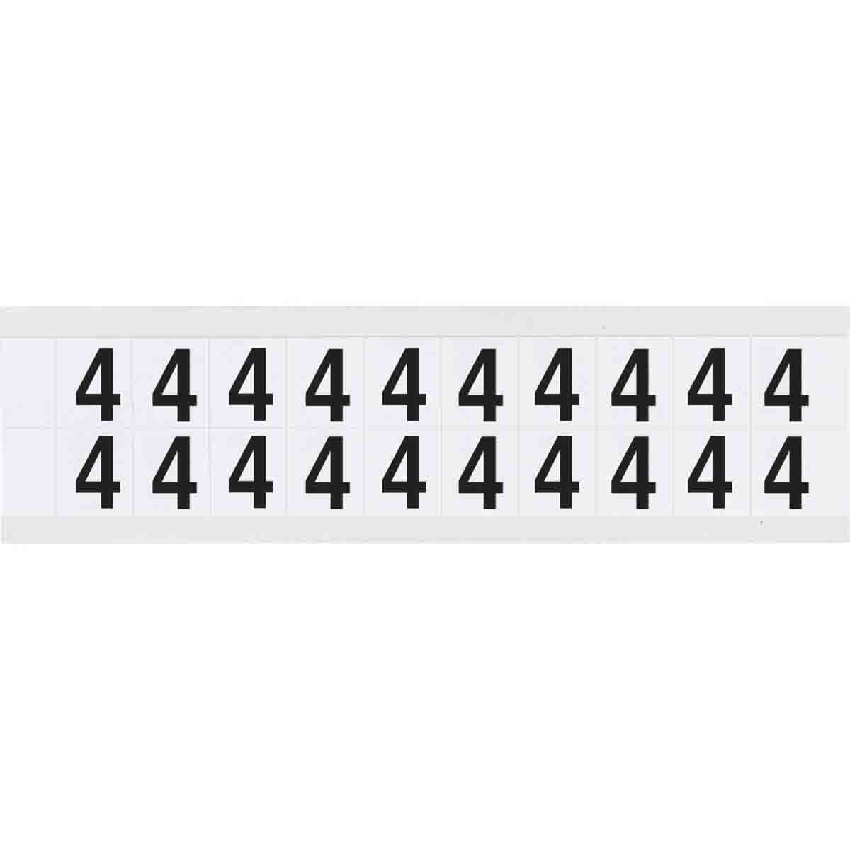 0.625" Vinyl N&L Black on White 4 20/PK