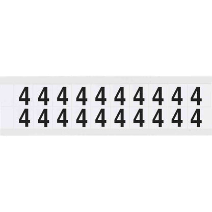 0.625" Vinyl N&L Black on White 4 20/PK