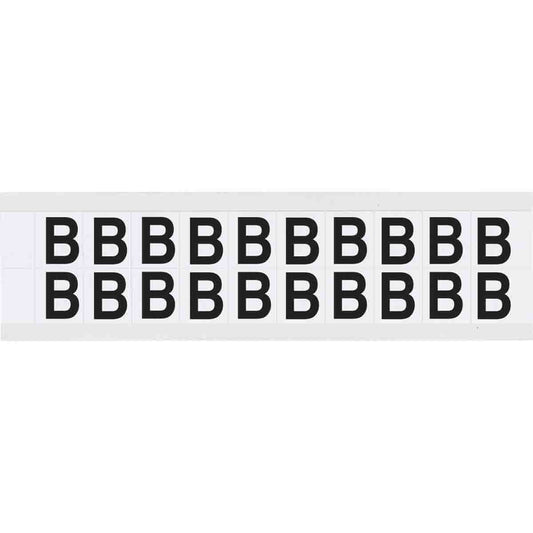 0.625" Vinyl N&L Black on White B 20/PK