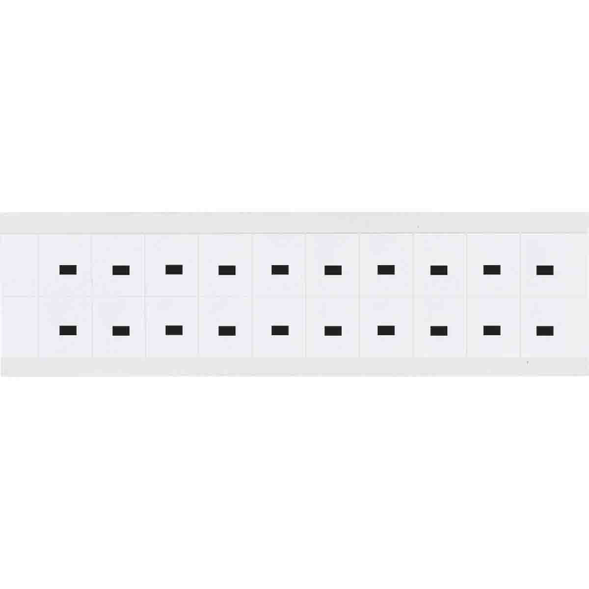 0.625" Vinyl N&L Black on White - 20/PK