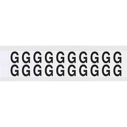 0.625" Vinyl N&L Black on White G 20/PK