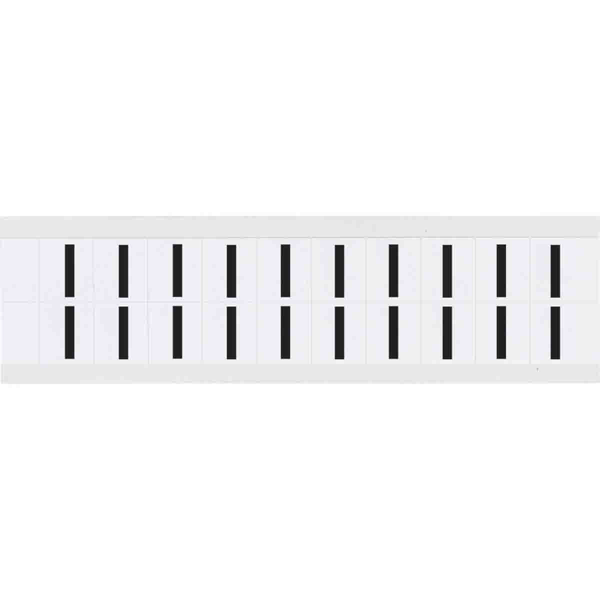 0.625" Vinyl N&L Black on White I 20/PK