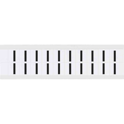 0.625" Vinyl N&L Black on White I 20/PK
