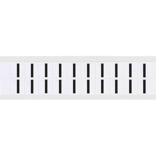 0.625" Vinyl N&L Black on White I 20/PK