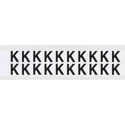 0.625" Vinyl N&L Black on White K 20/PK