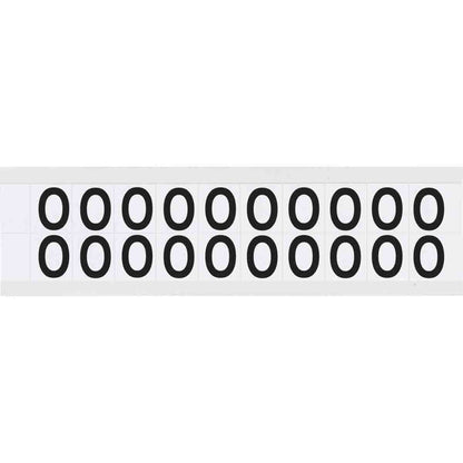0.625" Vinyl N&L Black on White O 20/PK