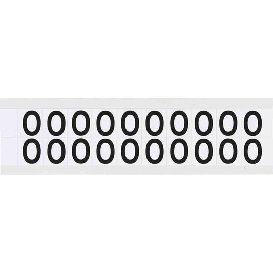 0.625" Vinyl N&L Black on White O 20/PK