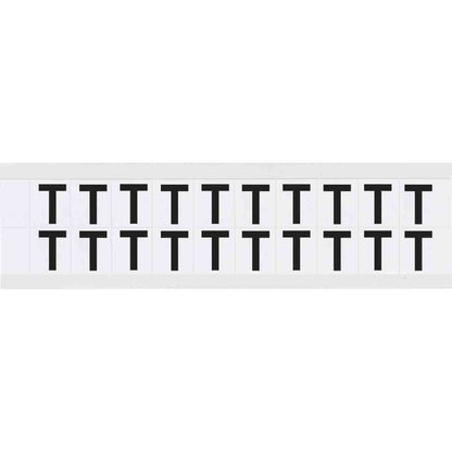 0.625" Vinyl N&L Black on White T 20/PK