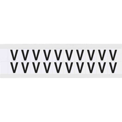0.625" Vinyl N&L Black on White V 20/PK
