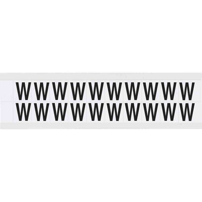 0.625" Vinyl N&L Black on White W 20/PK