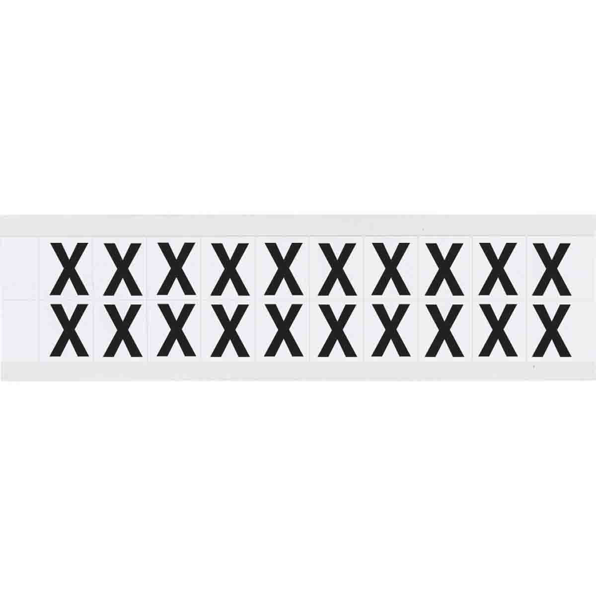 0.625" Vinyl N&L Black on White X 20/PK