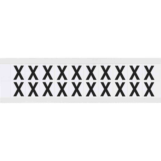 0.625" Vinyl N&L Black on White X 20/PK