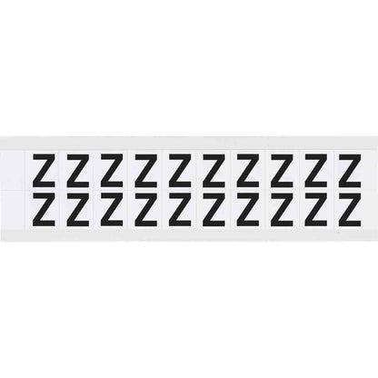 0.625" Vinyl N&L Black on White Z 20/PK